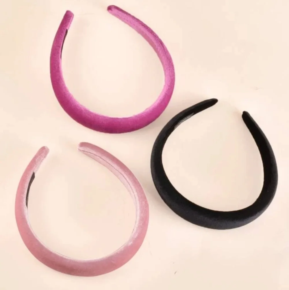 Velvet hair hoop 3 pc set bundle